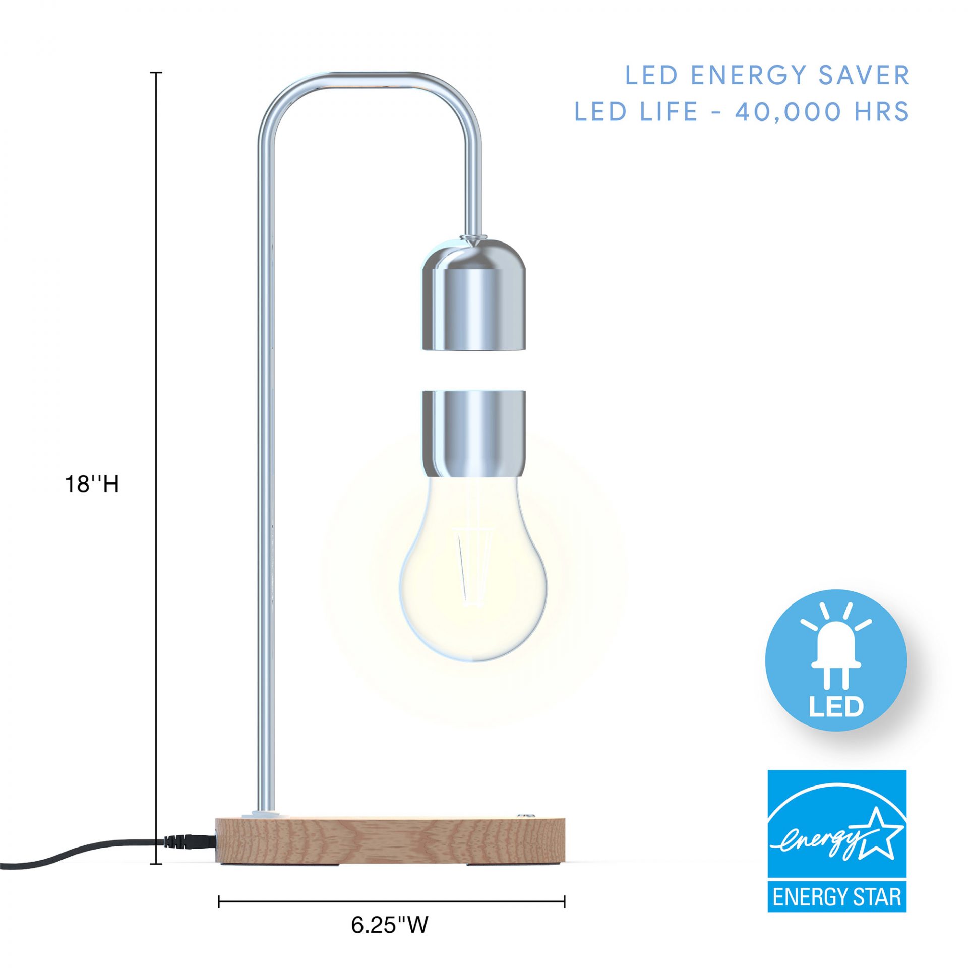 Gravity Self-Powered LED Lamp