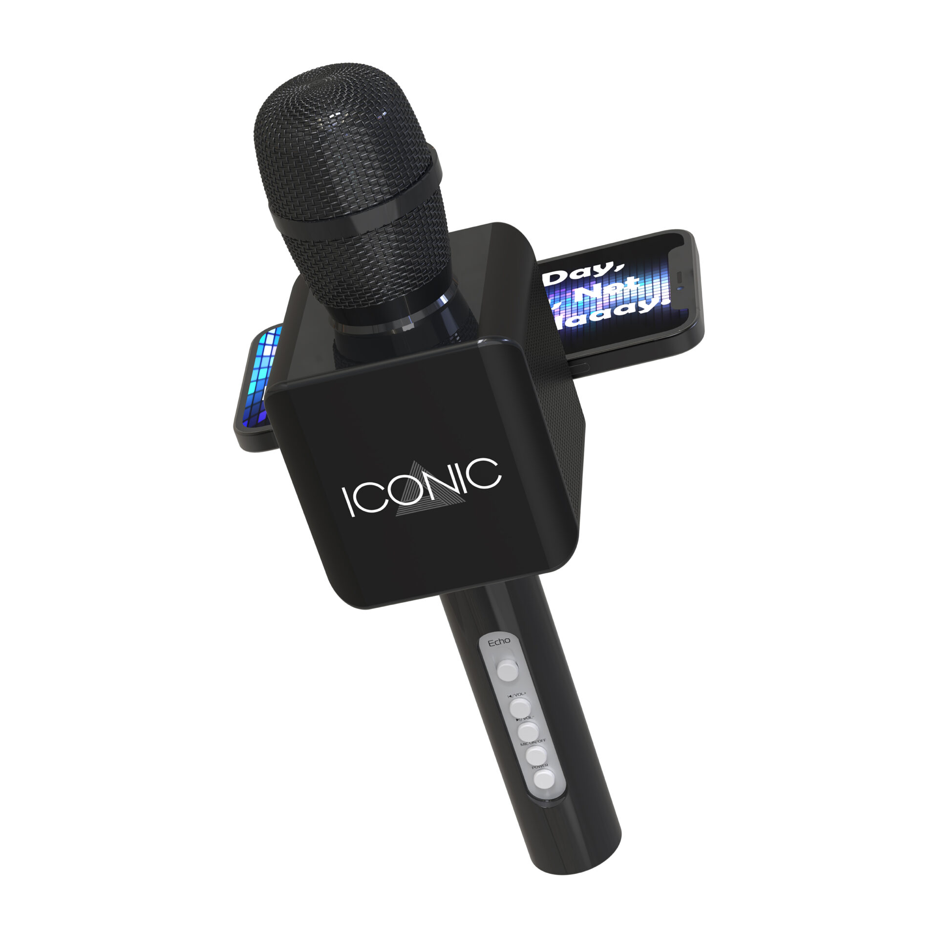  Tzumi PopSolo – Rechargeable Bluetooth Karaoke Microphone and  Voice Mixer with Smartphone Holder – Great for All Ages (Black) : Musical  Instruments