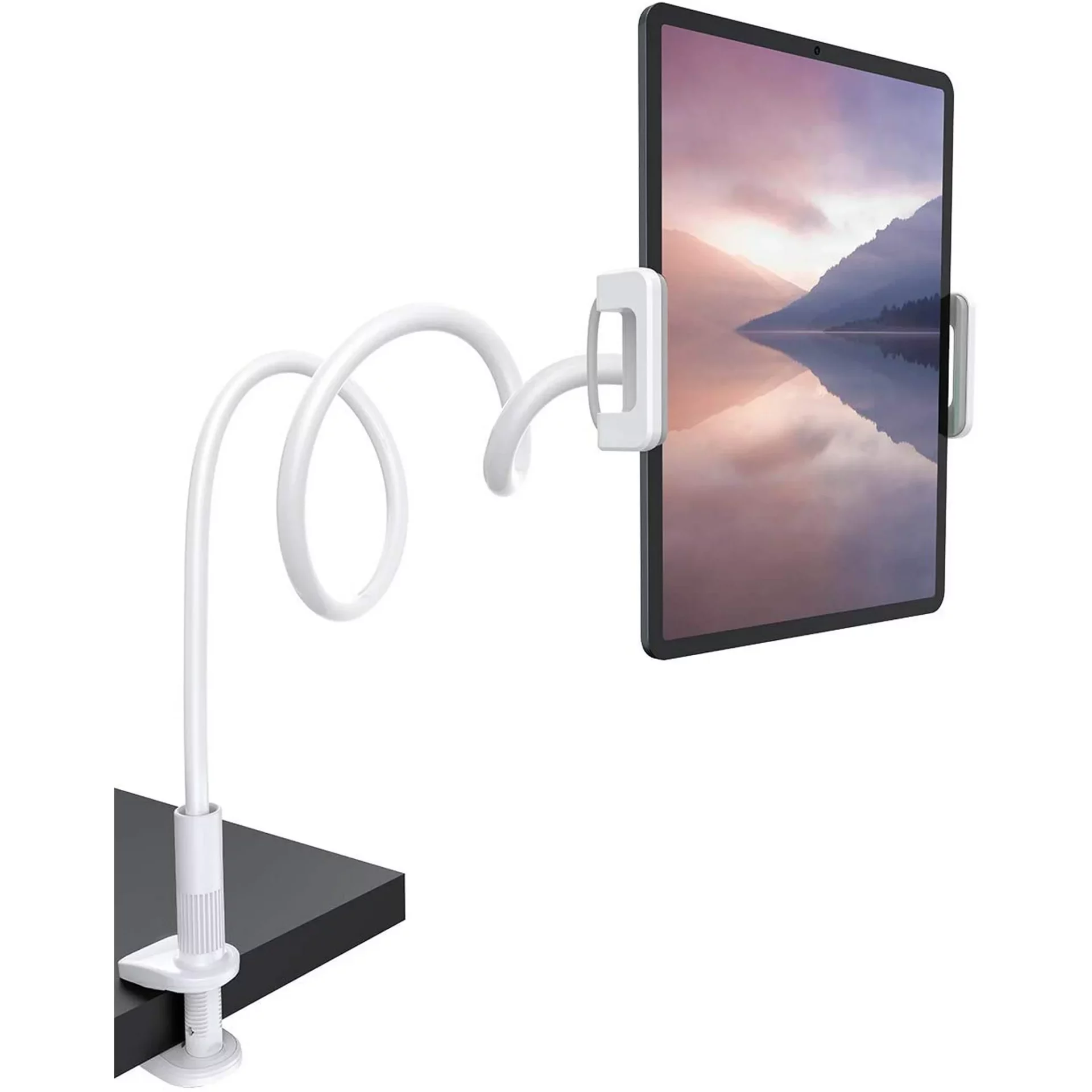 Rockville IPS44 HANDS FREE Universal Tablet Holder – Clamp Mount For IPad/iPhone/Smartphone, Black