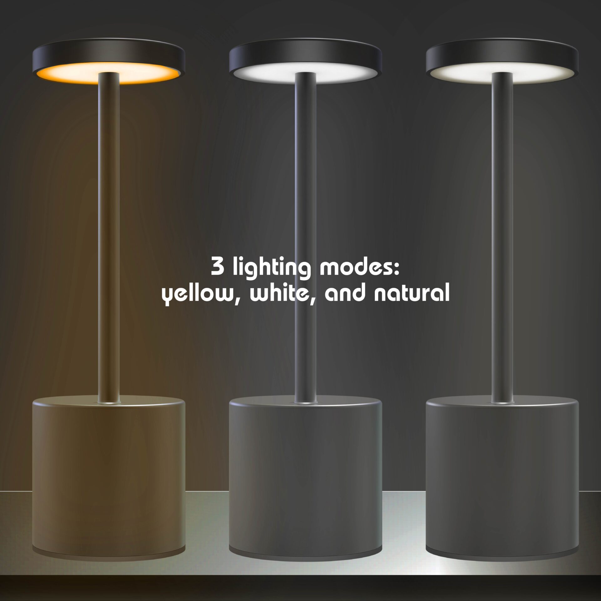 BESTA - LED Lampe de Table Sans Fil, USB Lampe de Bureau