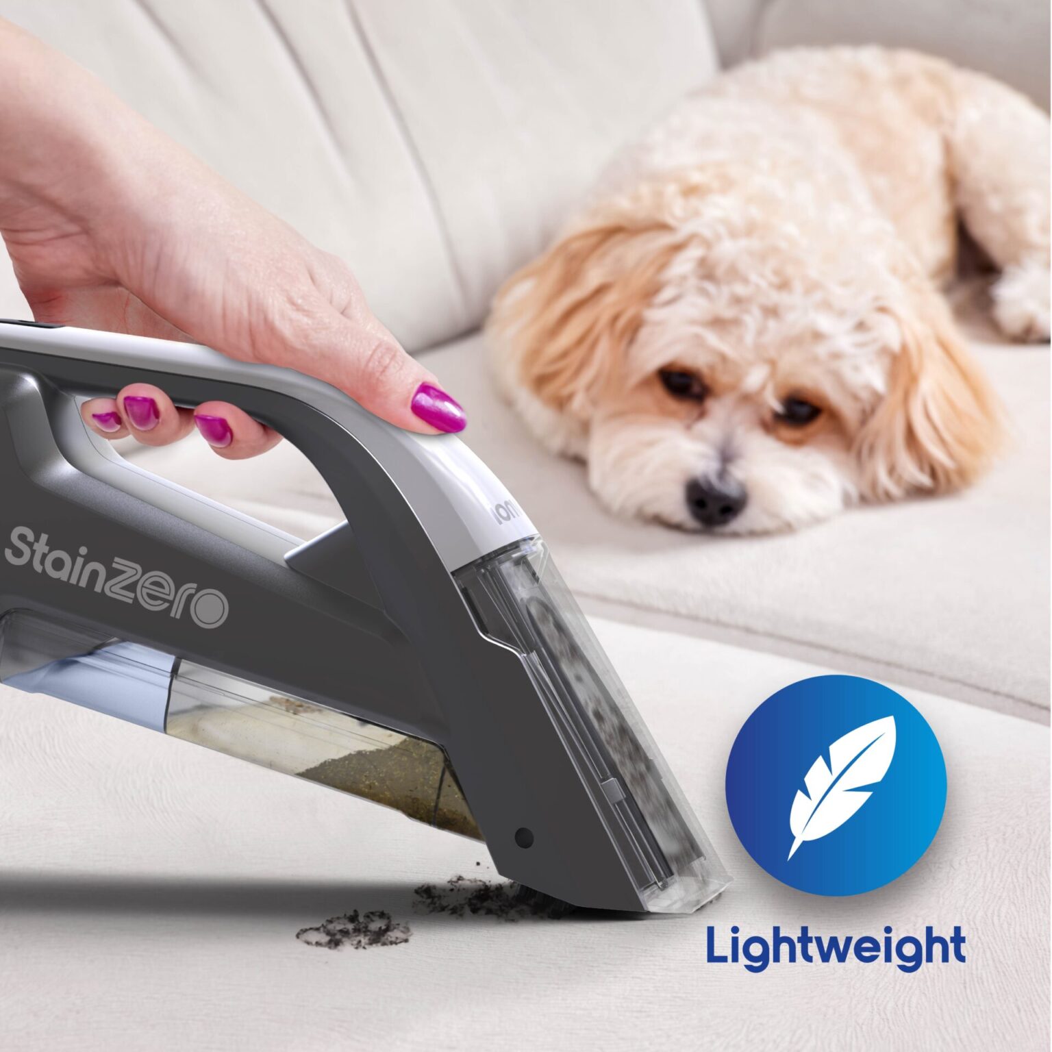 ionvac™ StainZero Portable Stain Lifter Tzumi®