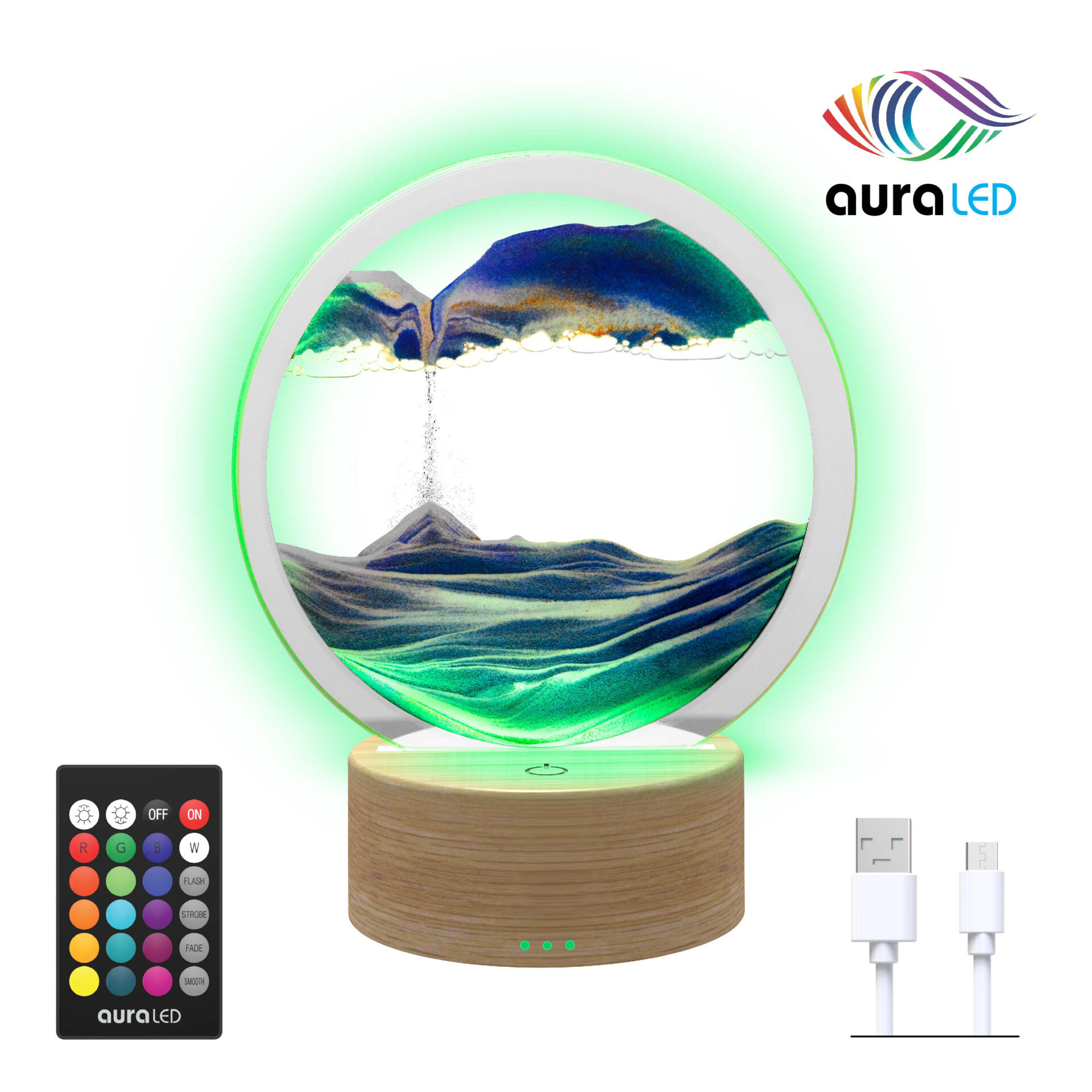 Aura LED Liquid Sand Night Light