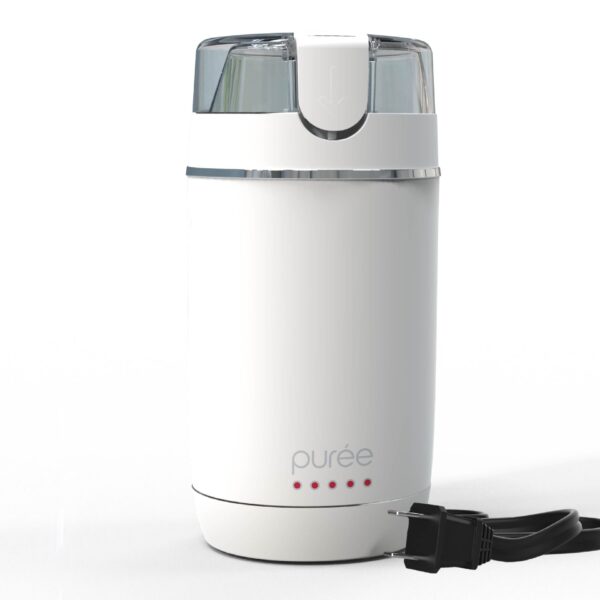 Puree Electric Coffee Bean Grinder (White)