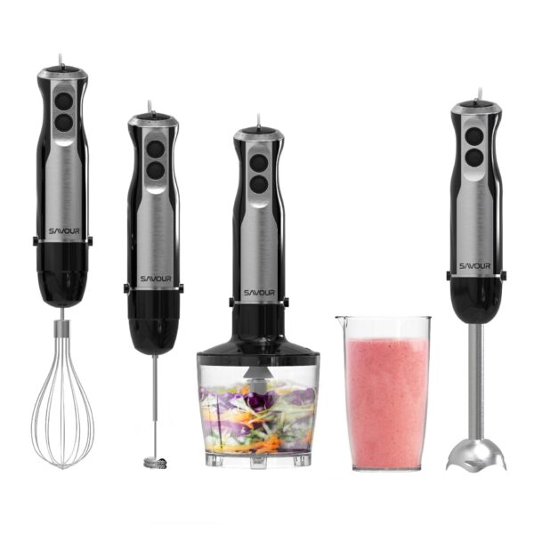 Savour Immersion Blender Set 6-Piece (Black)