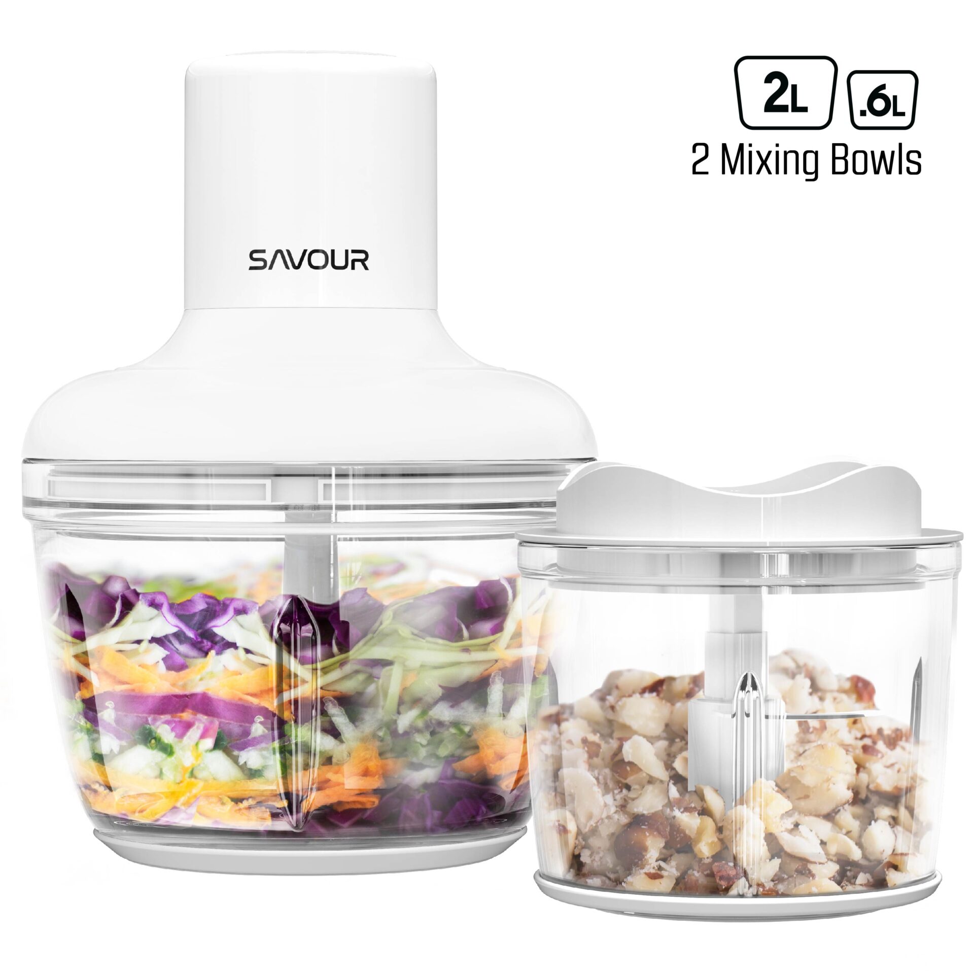 Savour Food Processor, White – Tzumi®