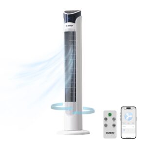 Gusto Tower Fan 33 in with Wi-Fi (White)