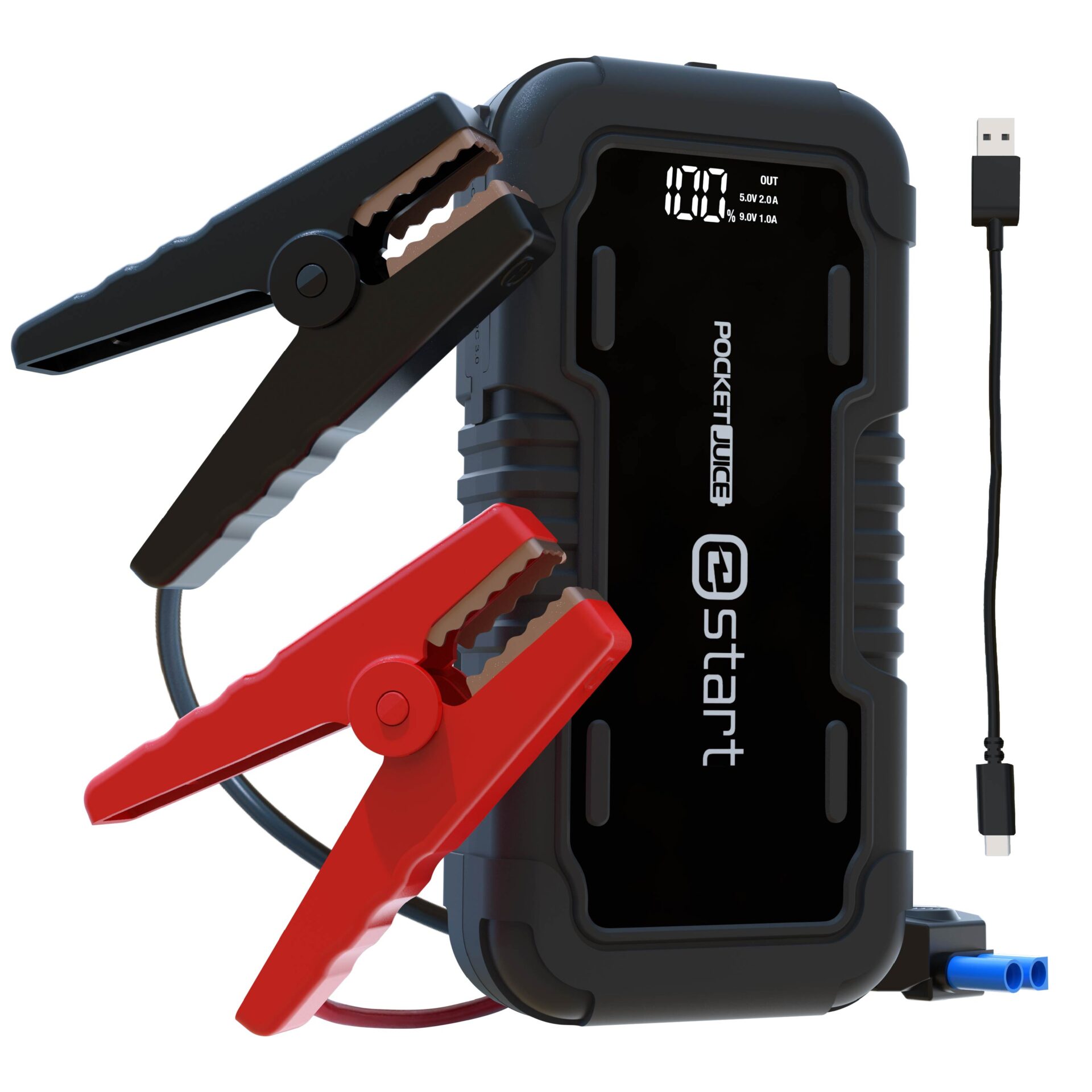 Pocket Juice E-Start 1000A Car Jump Starter and Portable Power Bank, 12V