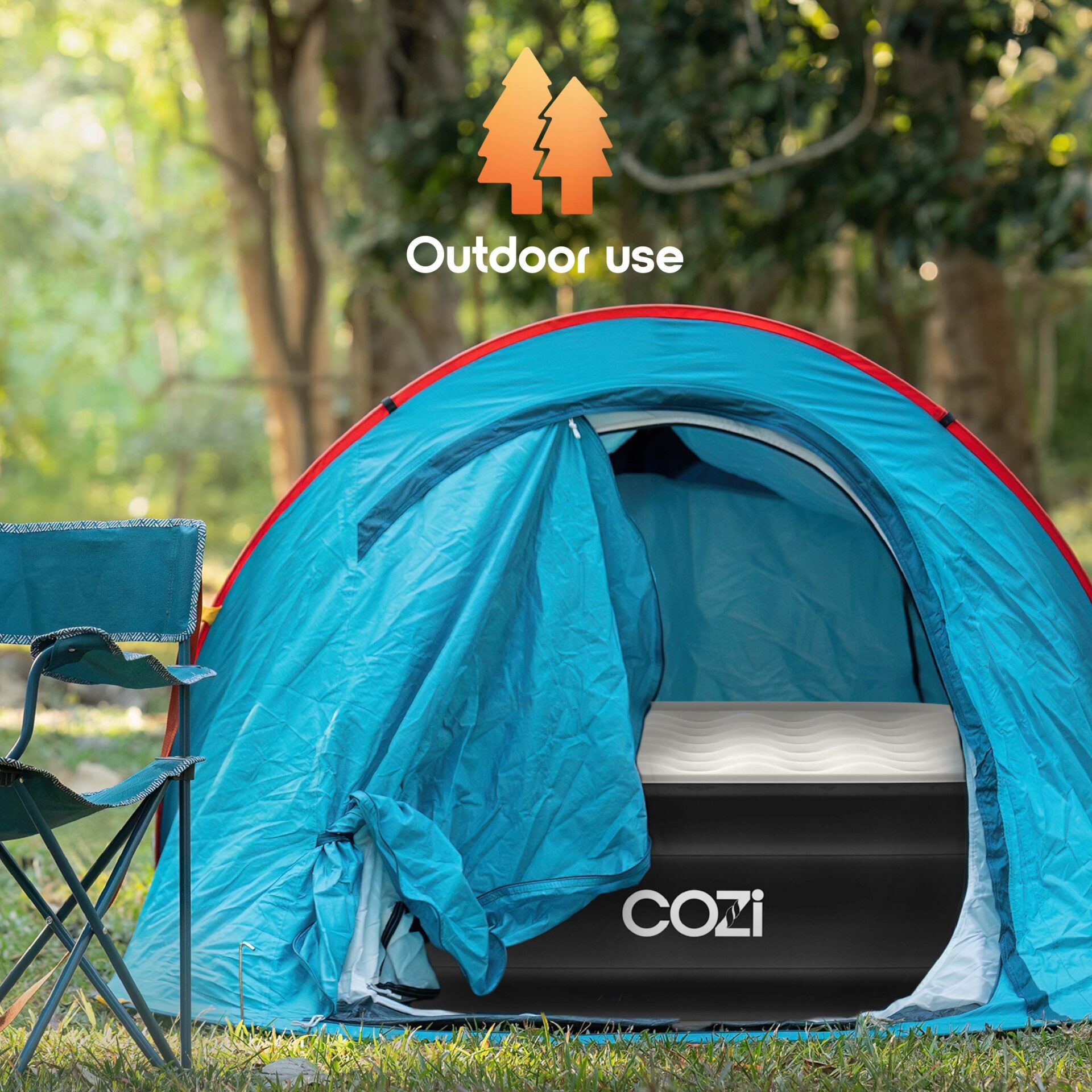 Cozi King Size Air Mattress with Built-In Pump 13 in – Tzumi®