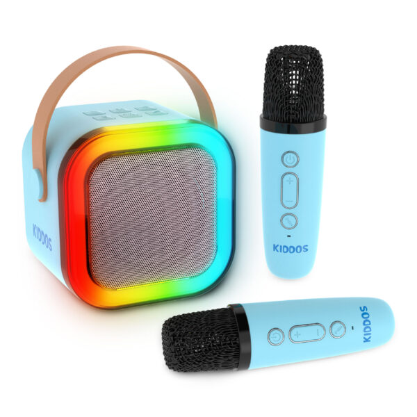 Kiddos Mini Karaoke Machine with Dual Mics (Blue)