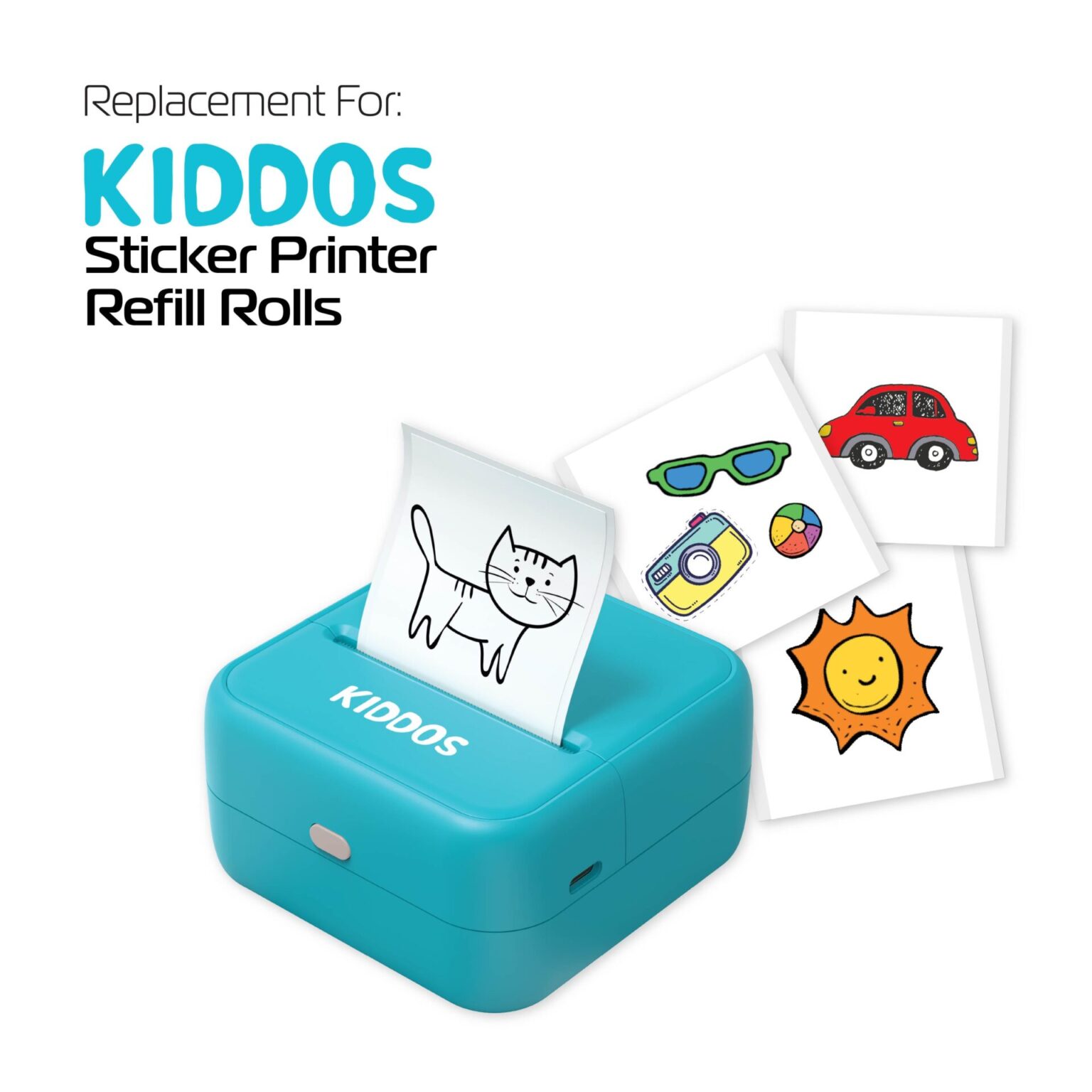 Kiddos Sticker Maker Machine Refills Rolls, 4-pack – Tzumi®