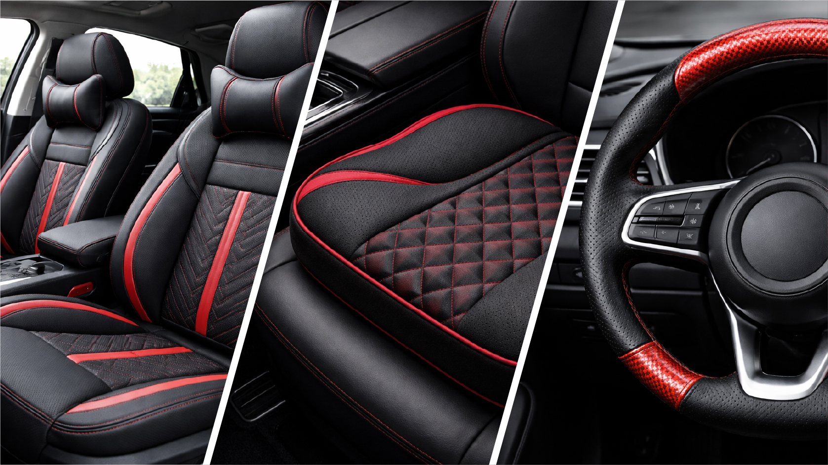 Image showing a woman slicing cucumbers into a fitrx blender another lifting blue dumbbells and one using a black massage gun post-workout