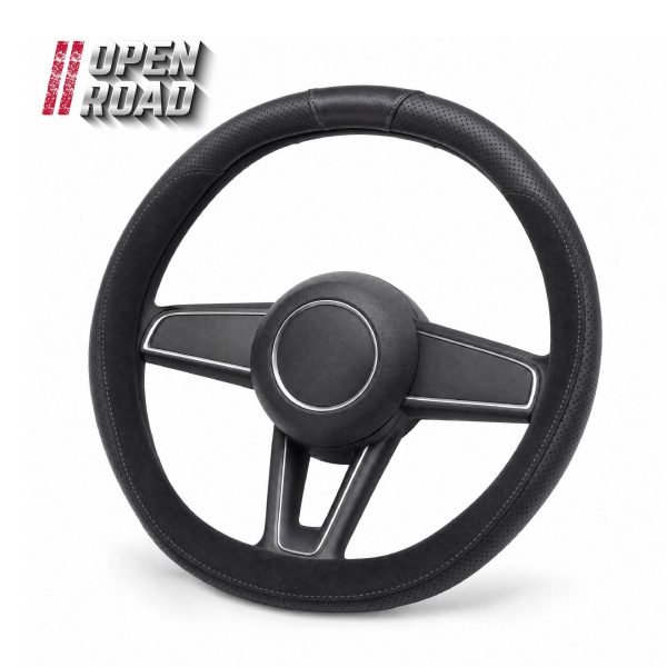 Open Road Basic Steering Wheel Cover (Black)